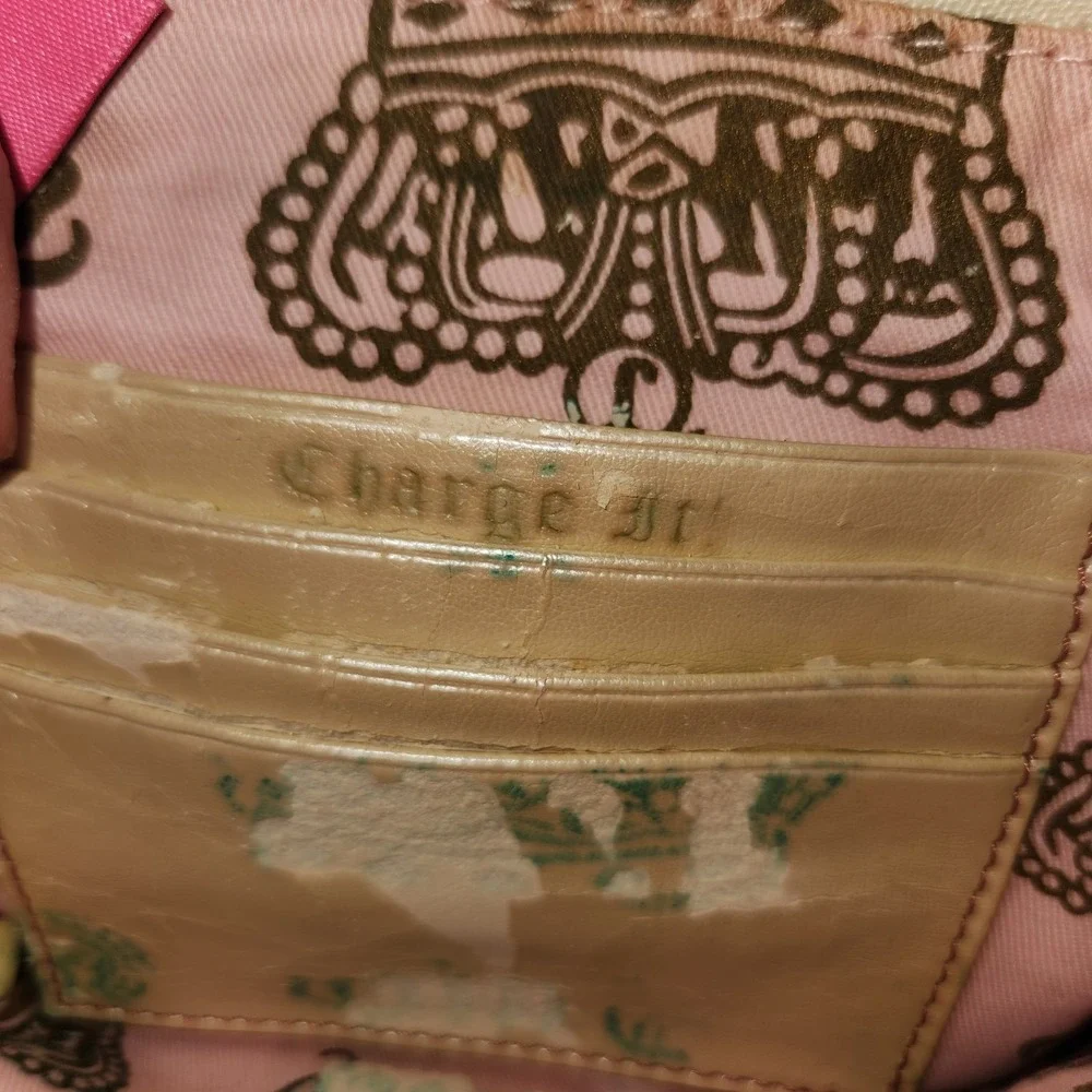 Vintage Juicy Culture Clutch In‎ Cream Patent Leather W Dustbag Flaw
